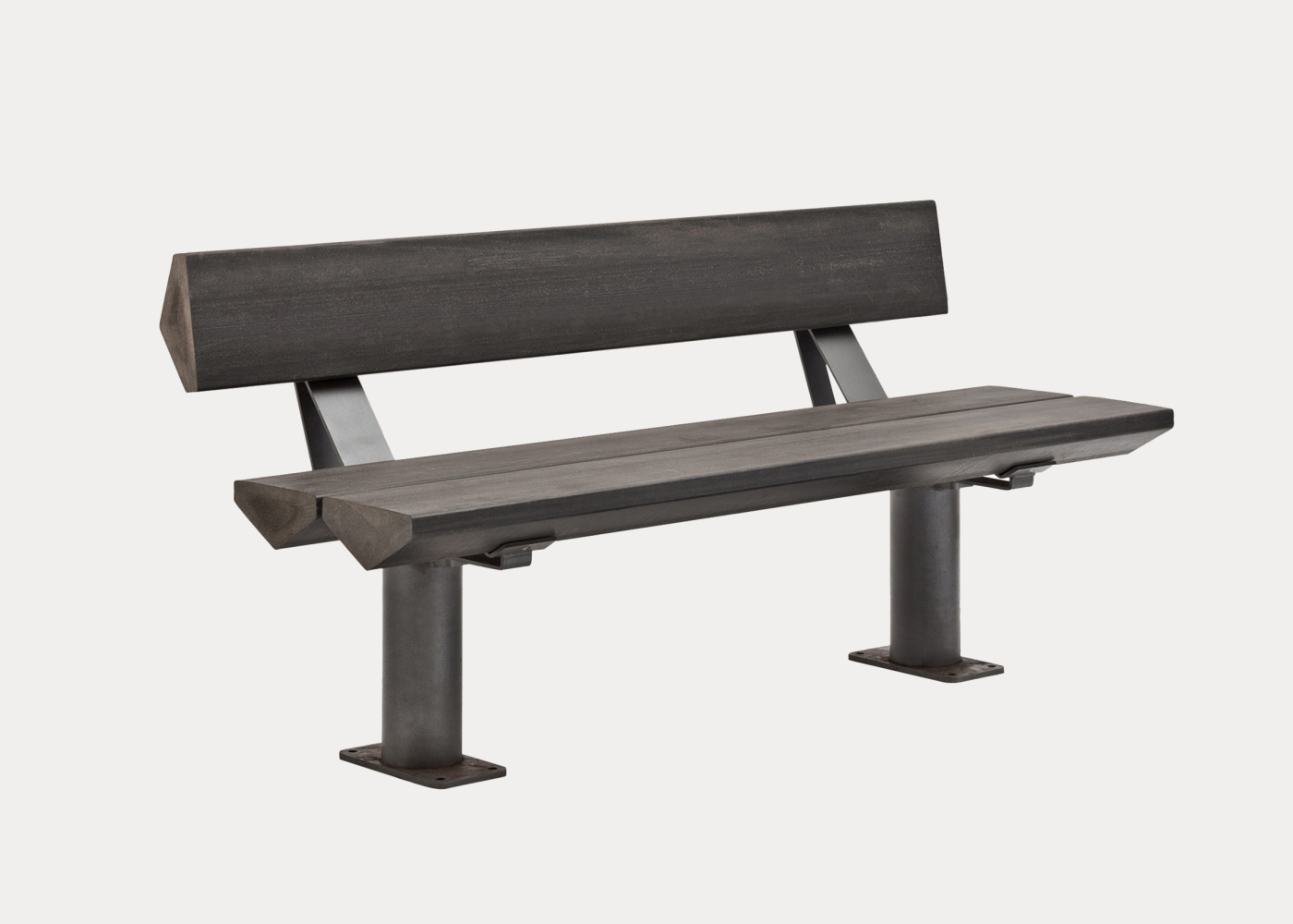 Vista Seat Street Furniture Australia Vista Seat Post Consumer Recycled Battens Textured Um Frames