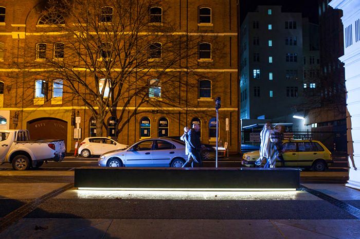 The Hobart Waterfront upgrade project in Morrison Street.