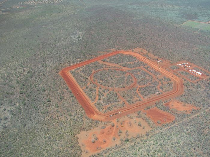 West Kimberley Regional Prison during early construction.