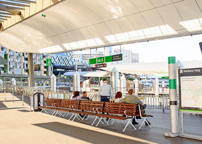 Barangaroo Ferry Hub, Street Furniture Australia