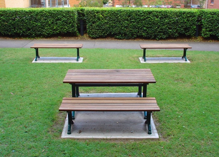 Mulwaree Apartments Unsw Street Furniture Australia Park Benches And Setting