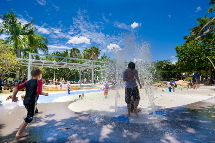 Aquativity, an interactive water-play park at South Bank