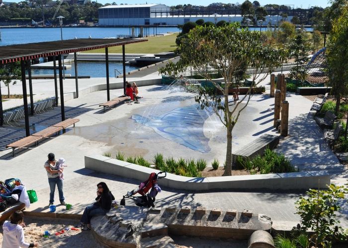 Pirrama Park in Pyrmont, Classic Galleria and Classic Plaza benches