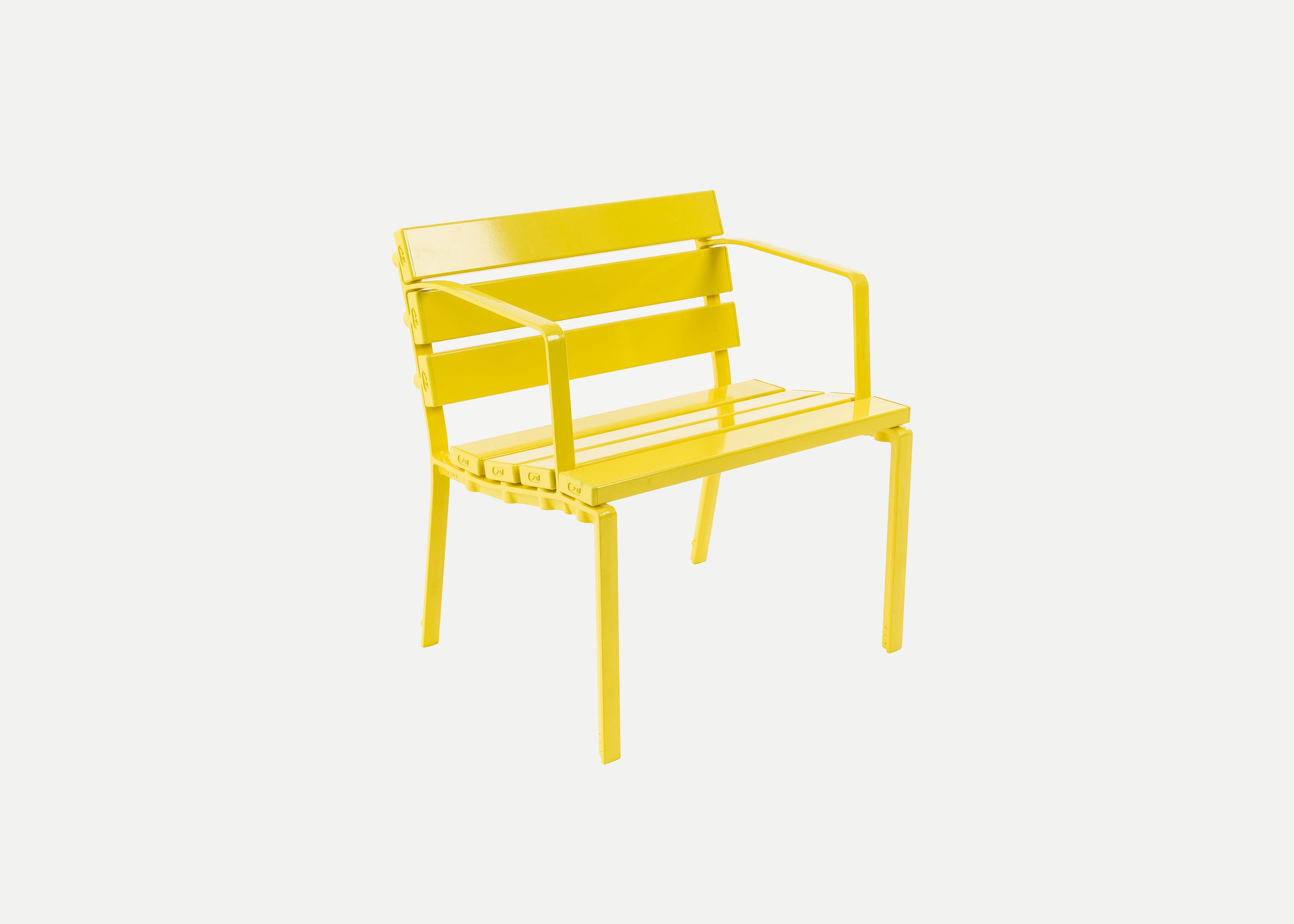 Forum 1-seater, FS7, Brilliant Yellow Battens and Frames