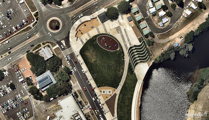 Aerial view of Queen Elizabeth II Park (Queanbeyan-Palerang Regional Council)