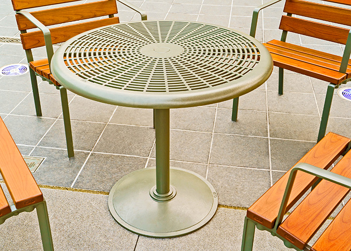 Cafe Table Street Furniture Australia, Round Cafe Table Outdoor