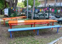 Formal seating in the Garden Classroom.