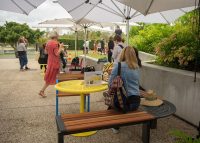 Aria Curved Bench at the 2018 International Festival of Landscape Architecture.