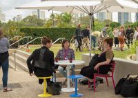 Forum and Cafe settings provided a place to eat, socialise and work.