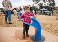 Special tailored child-size Arqua Fountain, in Bondi Blue.
