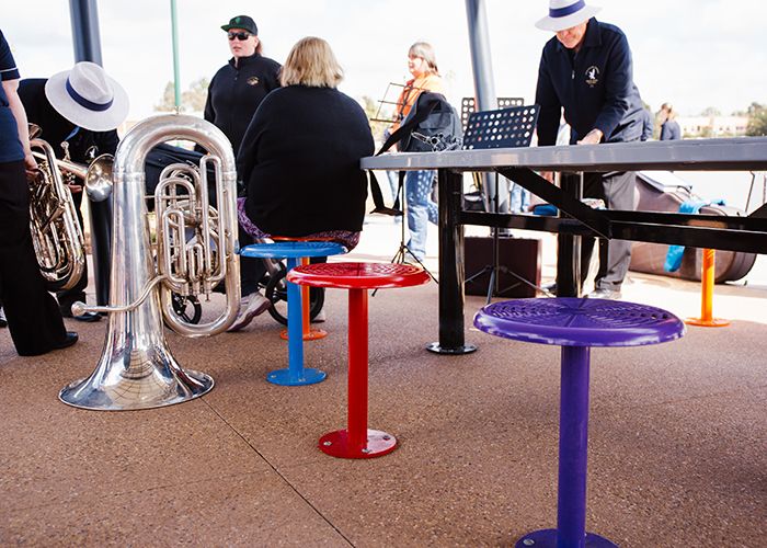 The band at the park's opening ceremony.