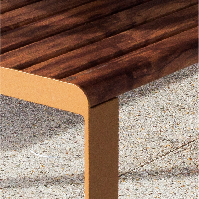 Linea Curved Lookout Table - Street Furniture Australia