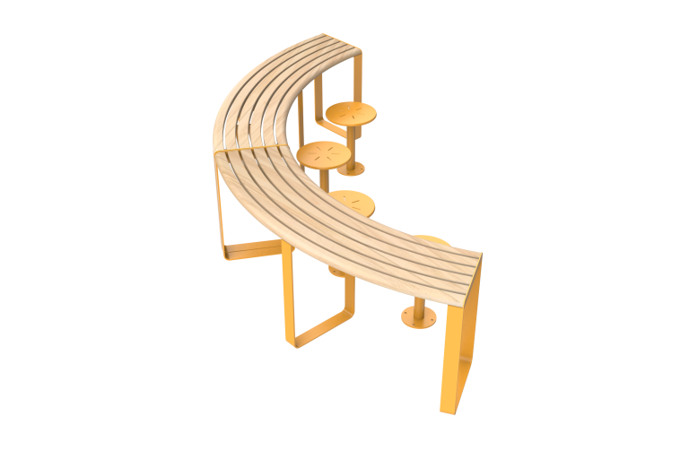 Linea Curved Lookout Table