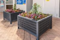 Frame Planter (PT3) with Slot perforation, in Textura Monument.