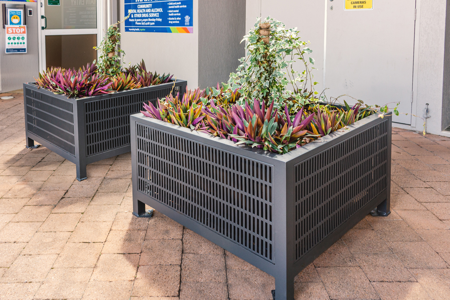 Frame Planter (PT3) with Slot perforation, in Textura Monument.