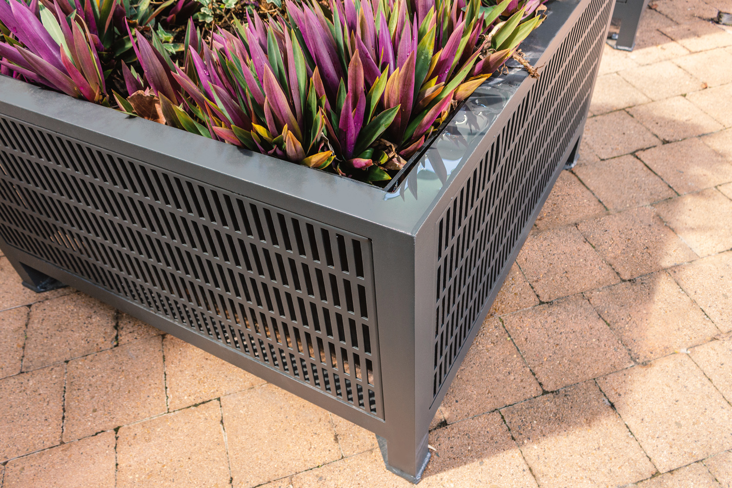 Frame Planter (PT3) with Slot perforation, in Textura Monument.