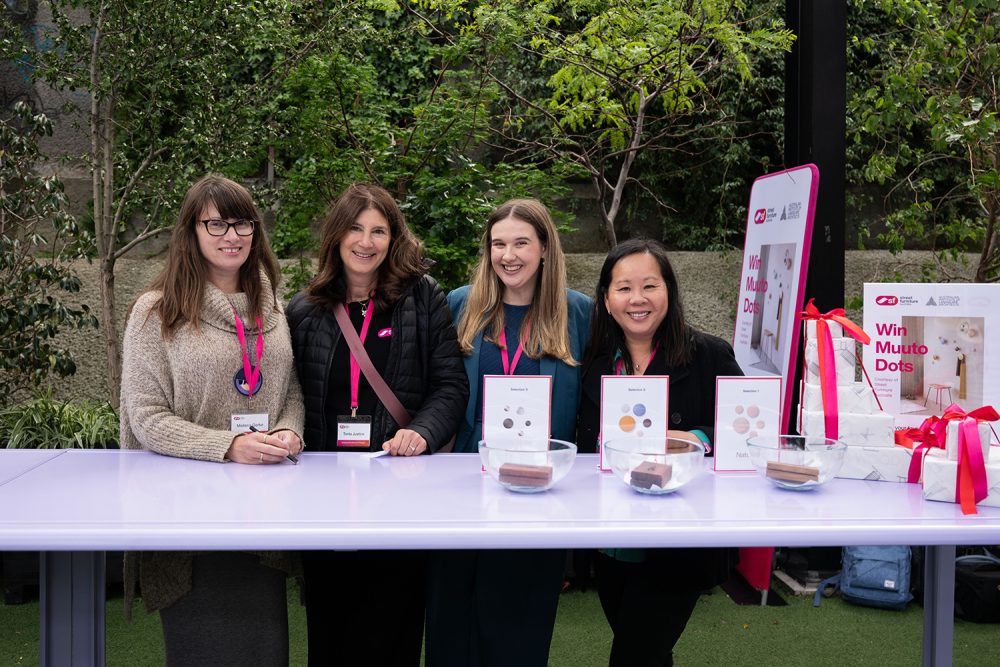 The Street Furniture Australia team welcoming delegates with the chance to win 1 of 3 curated sets of Muuto Dots.