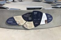 Sky Lounge interpretive signage. Photo: Thomson Hay Landscape Architects.