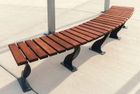 Arc Seat (ARC-S) with eco-certified hardwood battens, Night Sky frame.