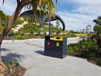 Escola Bin Enclosures, 240L, provide amenity for 3000 square metres of parkland at HOTA.