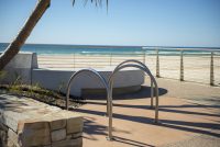 Semi Hoop bicycle parking at Kingscliff Foreshore.