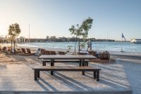 Custom table setting for URBNSURF Melbourne.