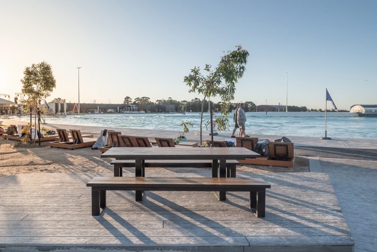 Custom table setting for URBNSURF Melbourne.