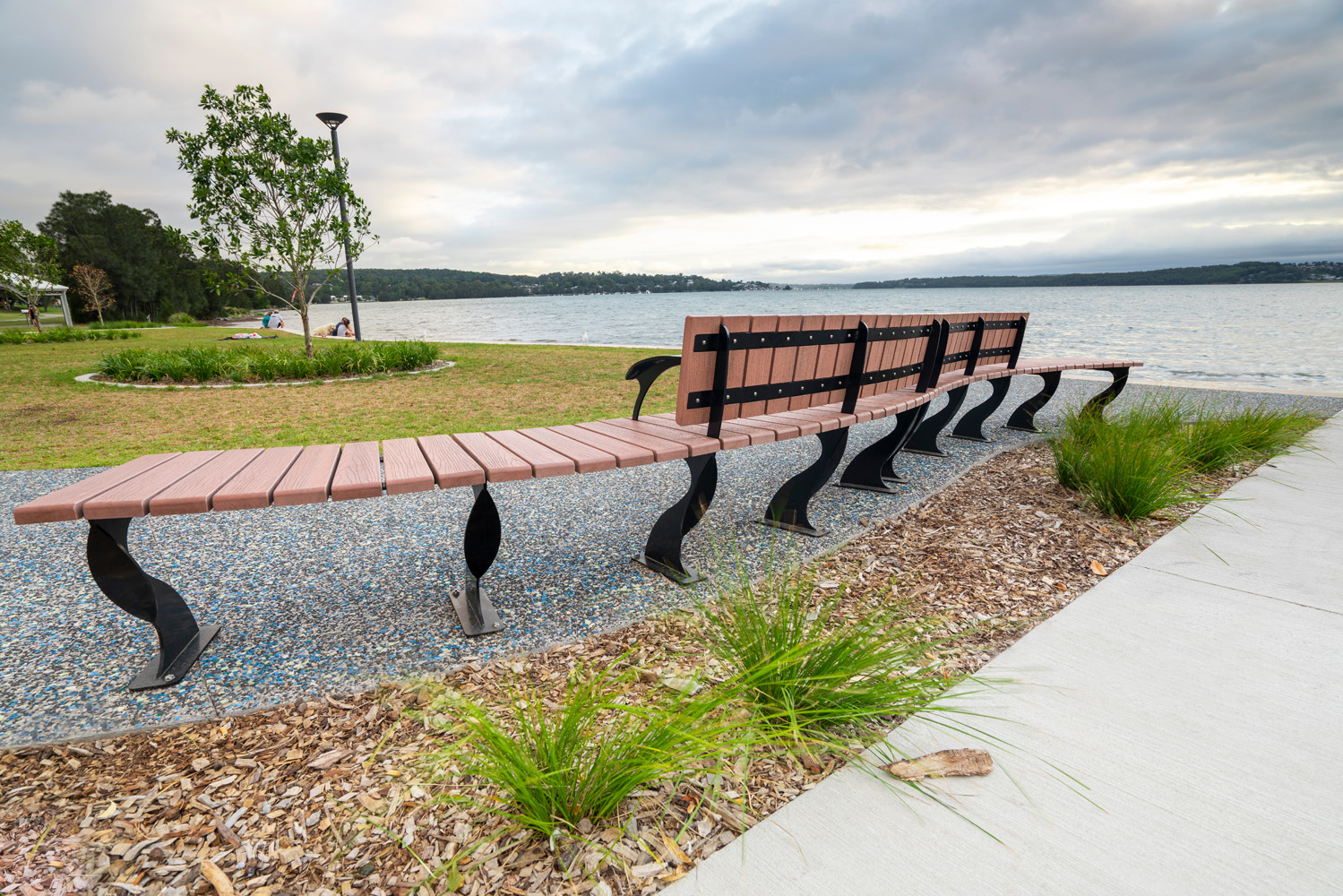 Arc Seats with tailored Modwood battens, frames in Night Sky.